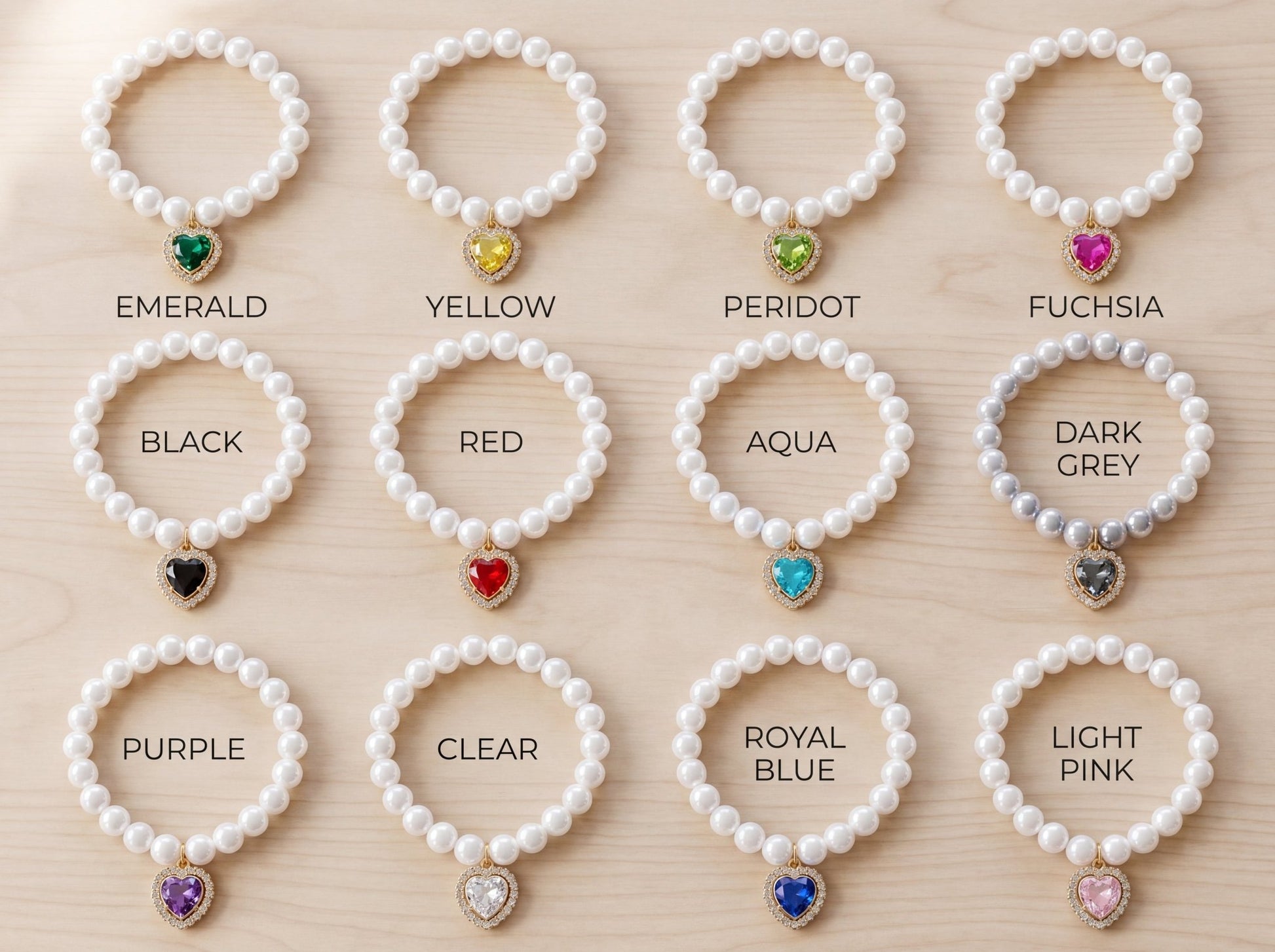 "Amore" Pearl Necklace with Diamond Heart | Artisan Jewelry| Accessory for Petopia Charms - Petopia