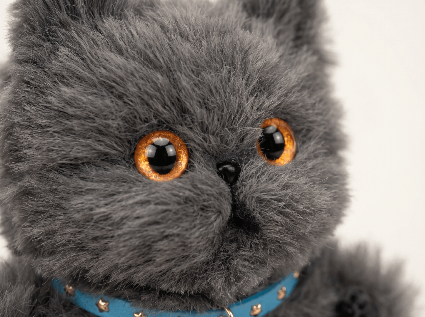 Artisan British Shorthair Cat Bag Charm | Custom Handmade "Chonky" Kitty | Plush Blue Cat Keychain | Premium Gift for British Blue Lovers - Petopia