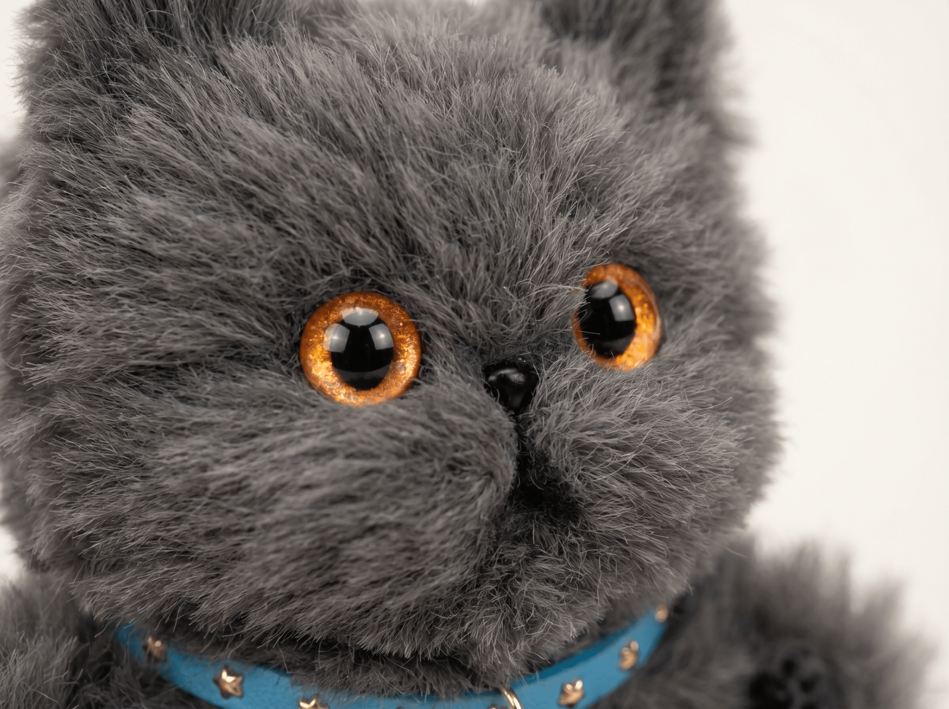 Artisan British Shorthair Cat Bag Charm | Custom Handmade "Chonky" Kitty | Plush Blue Cat Keychain | Premium Gift for British Blue Lovers - Petopia