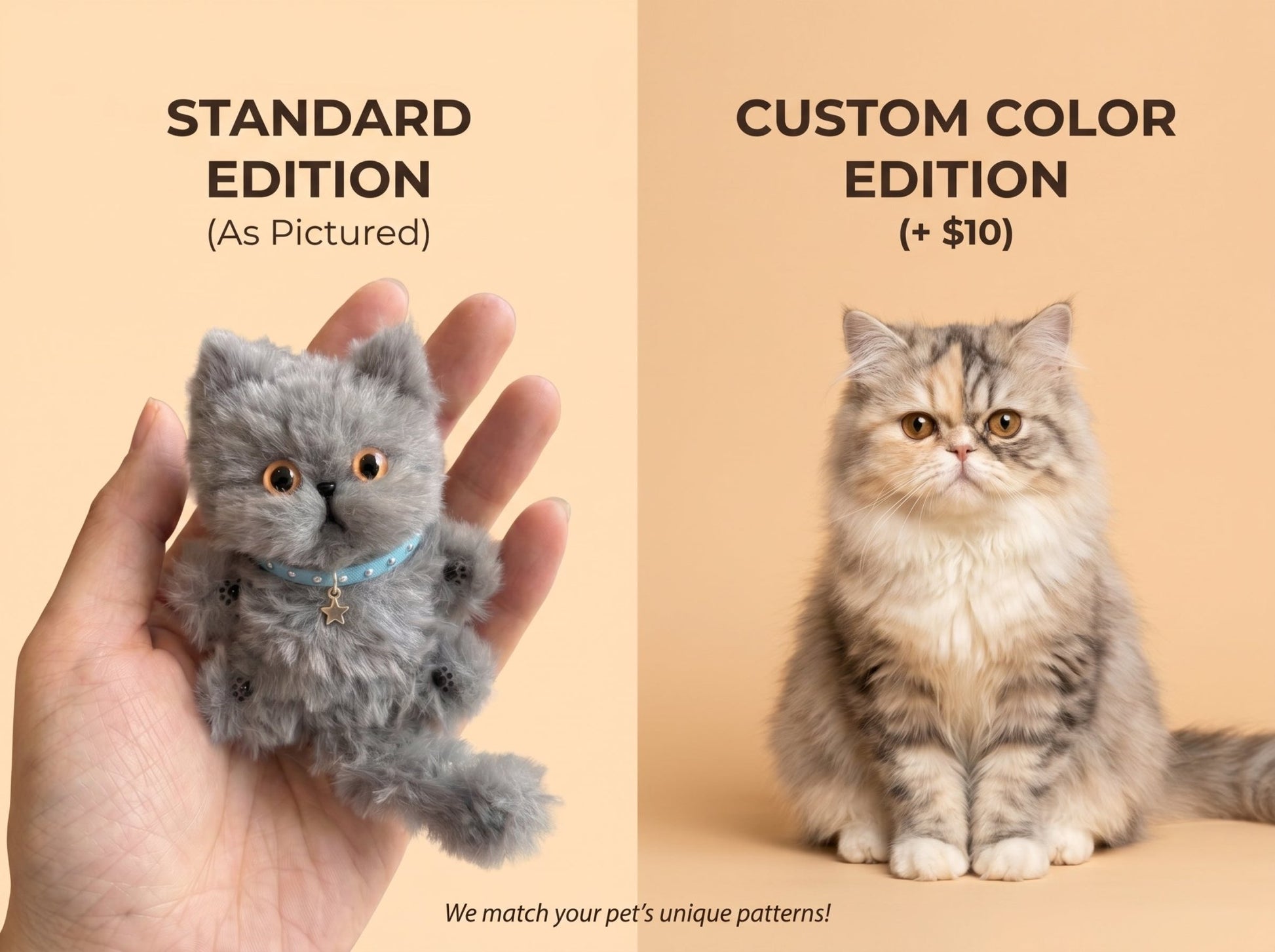 Artisan British Shorthair Cat Bag Charm | Custom Handmade "Chonky" Kitty | Plush Blue Cat Keychain | Premium Gift for British Blue Lovers - Petopia