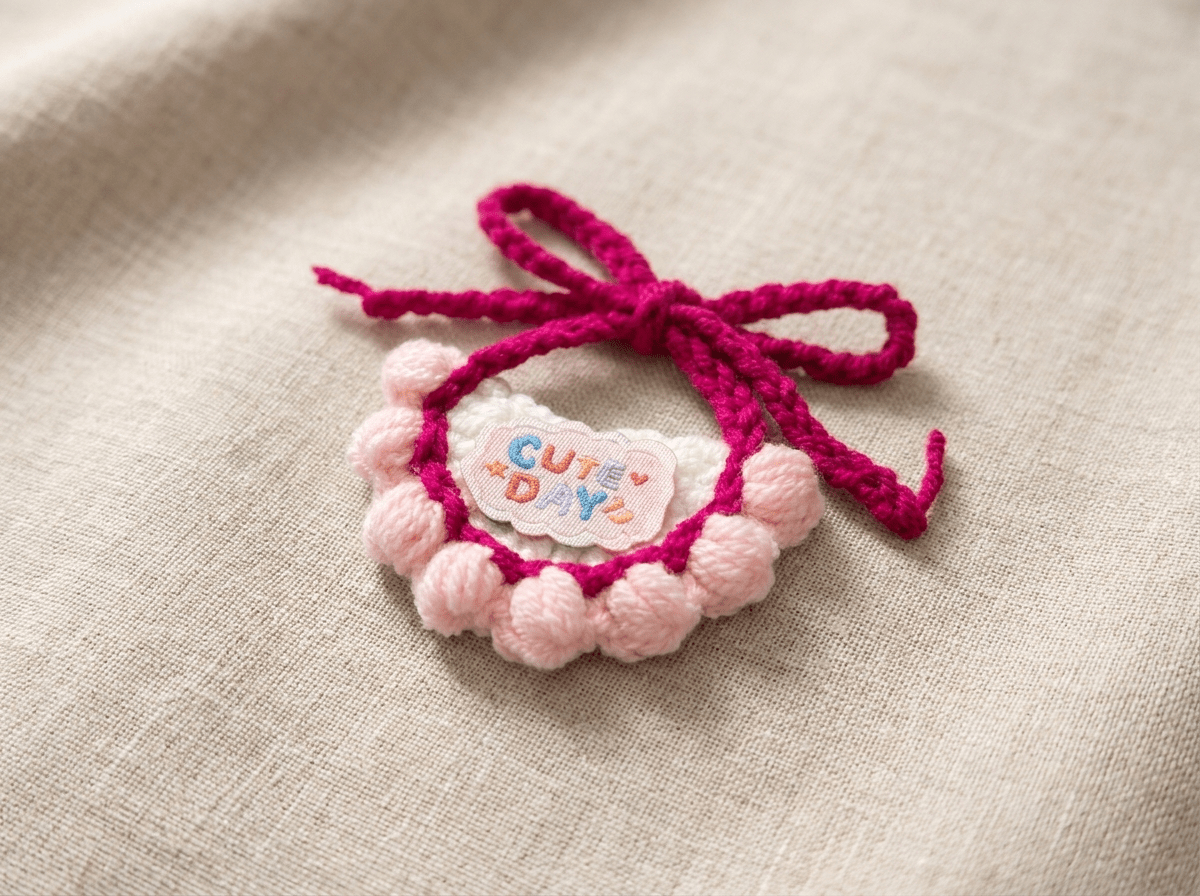 Artisan Hand - Crocheted Floral Bib|Miniature "Pet Couture" Accessory for Petopia Charms - Petopia