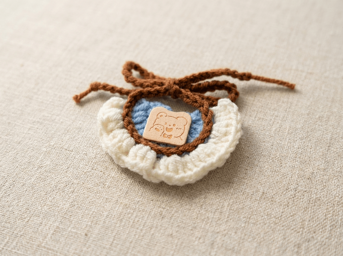 Artisan Hand - Crocheted Floral Bib|Miniature "Pet Couture" Accessory for Petopia Charms - Petopia