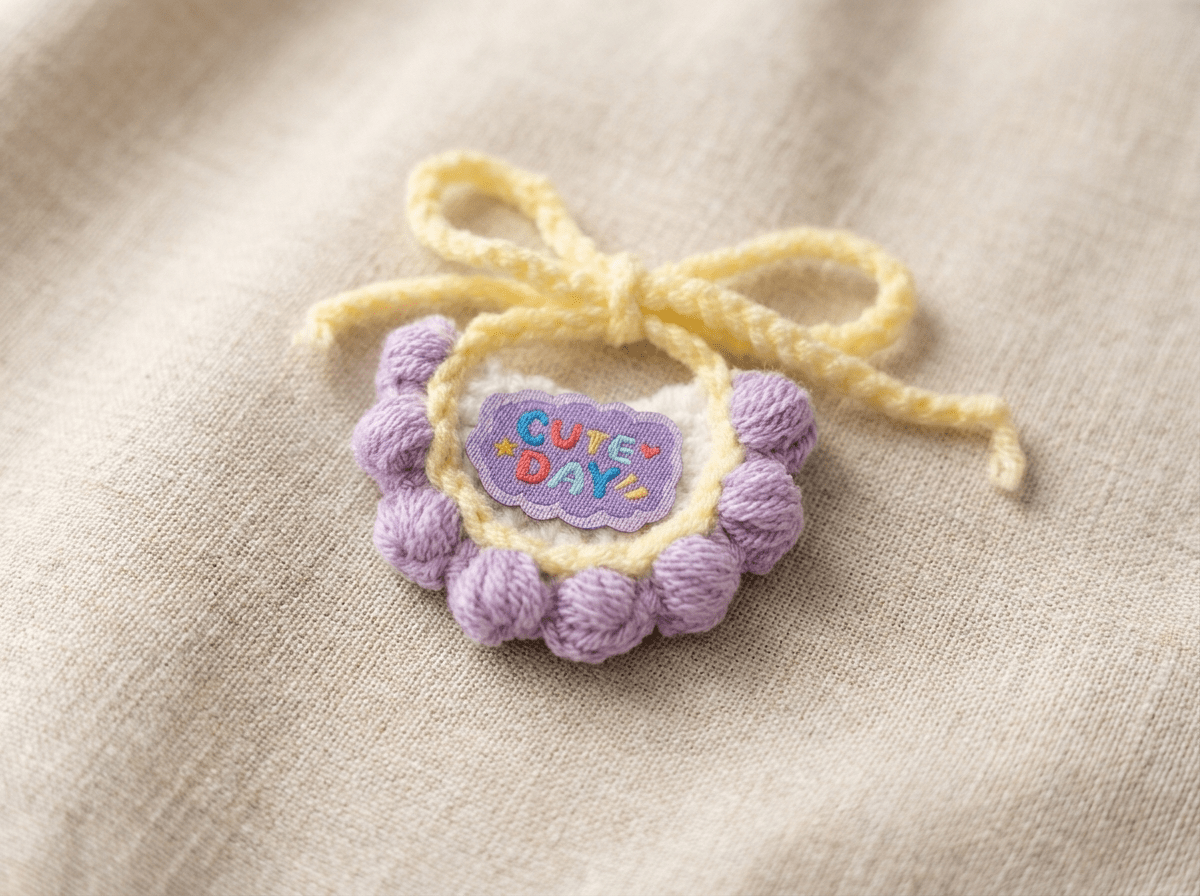 Artisan Hand - Crocheted Floral Bib|Miniature "Pet Couture" Accessory for Petopia Charms - Petopia