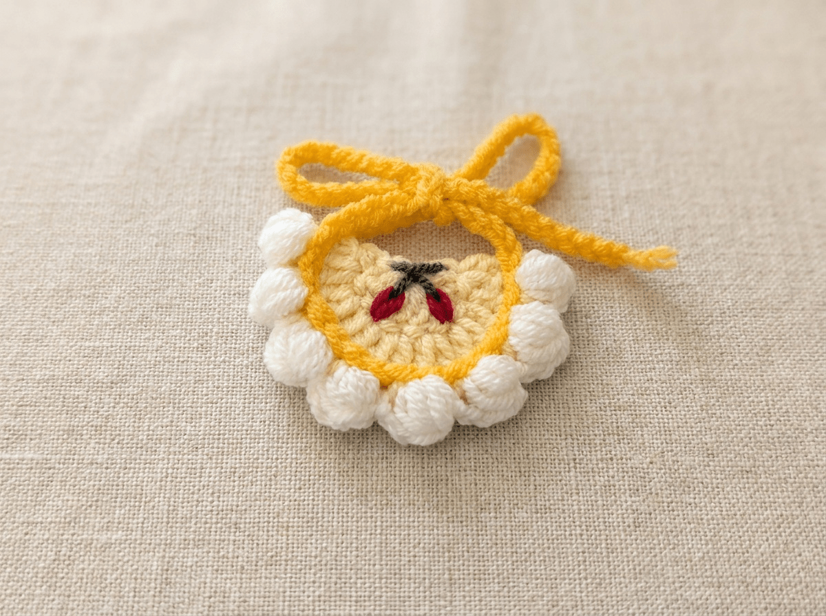 Artisan Hand - Crocheted Floral Bib|Miniature "Pet Couture" Accessory for Petopia Charms - Petopia