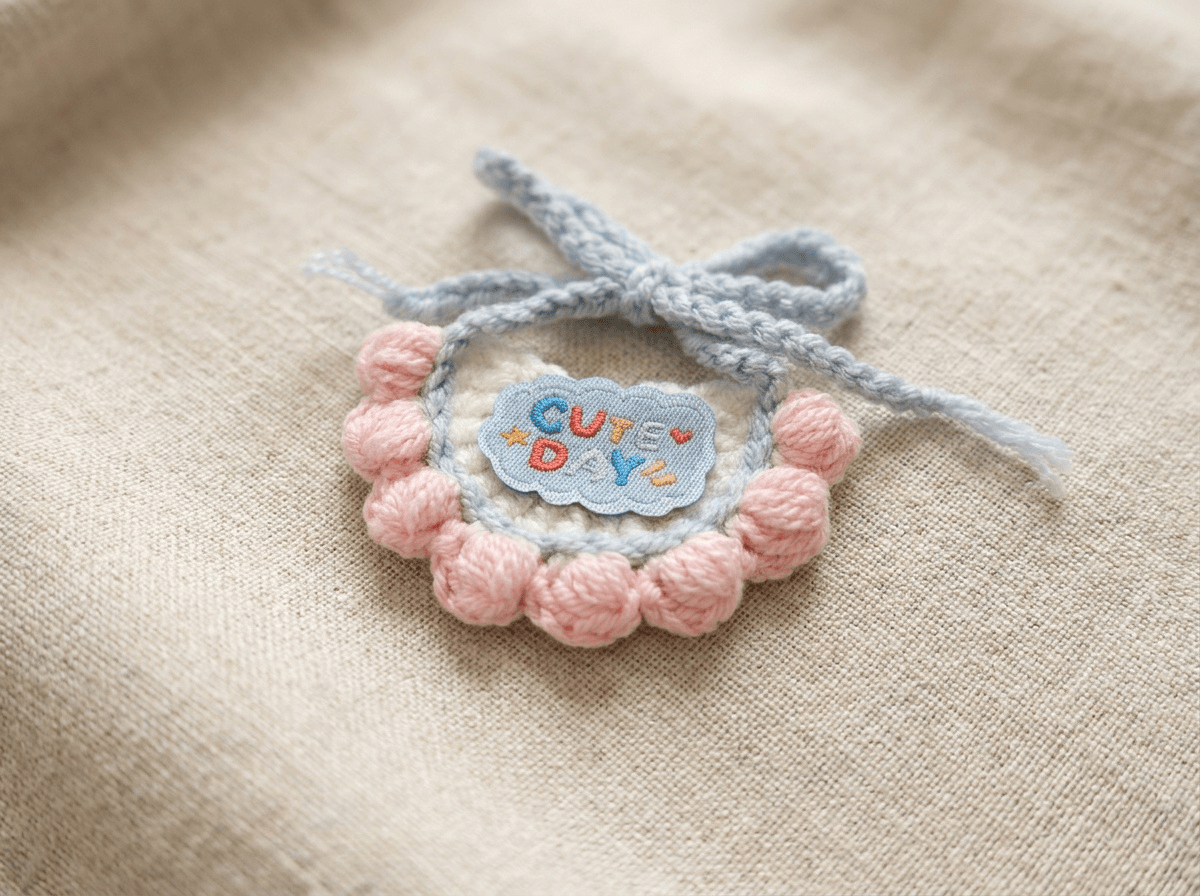 Artisan Hand - Crocheted Floral Bib|Miniature "Pet Couture" Accessory for Petopia Charms - Petopia