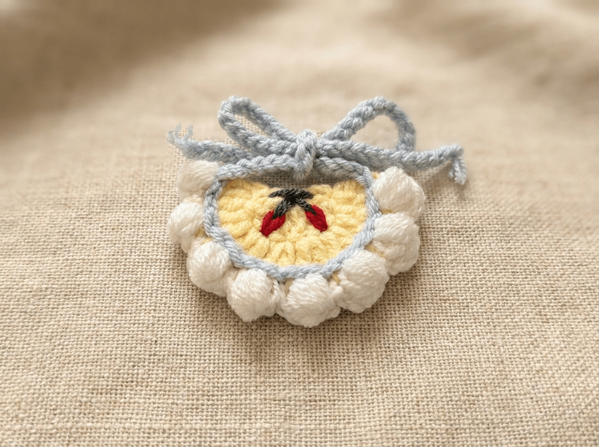 Artisan Hand - Crocheted Floral Bib|Miniature "Pet Couture" Accessory for Petopia Charms - Petopia