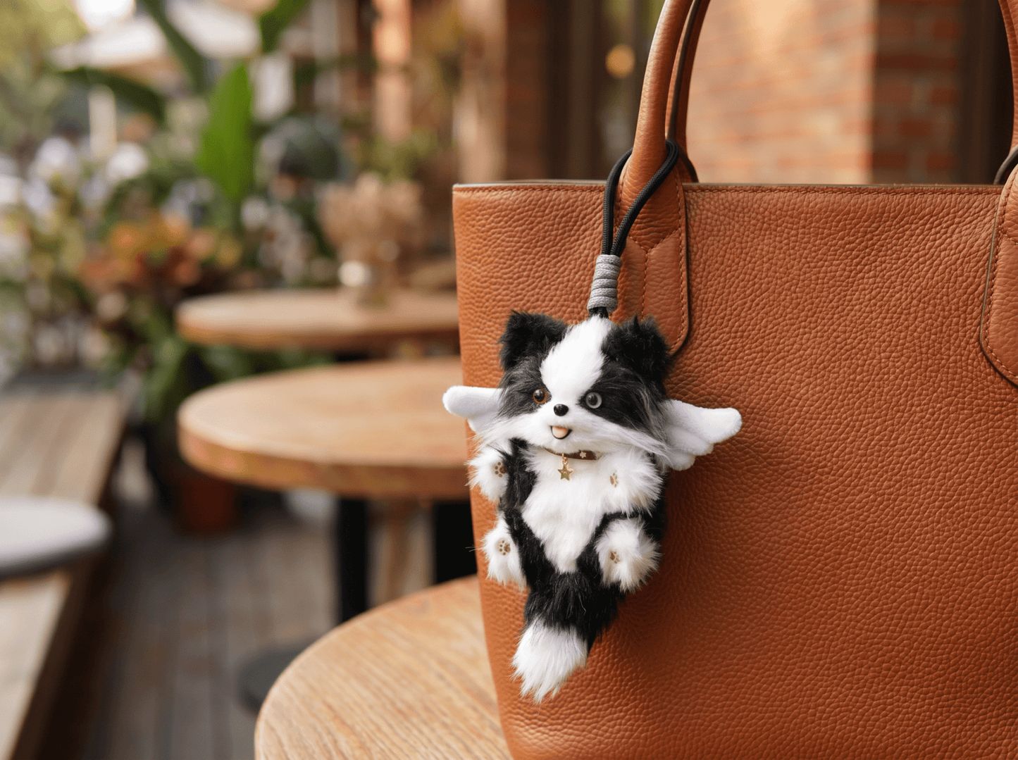 Artisan Handmade Border Collie Bag Charm | Custom "Smart & Alert" Miniature | Plush Herding Dog Keychain | Personalized Gift for Border Collie Owners - Petopia