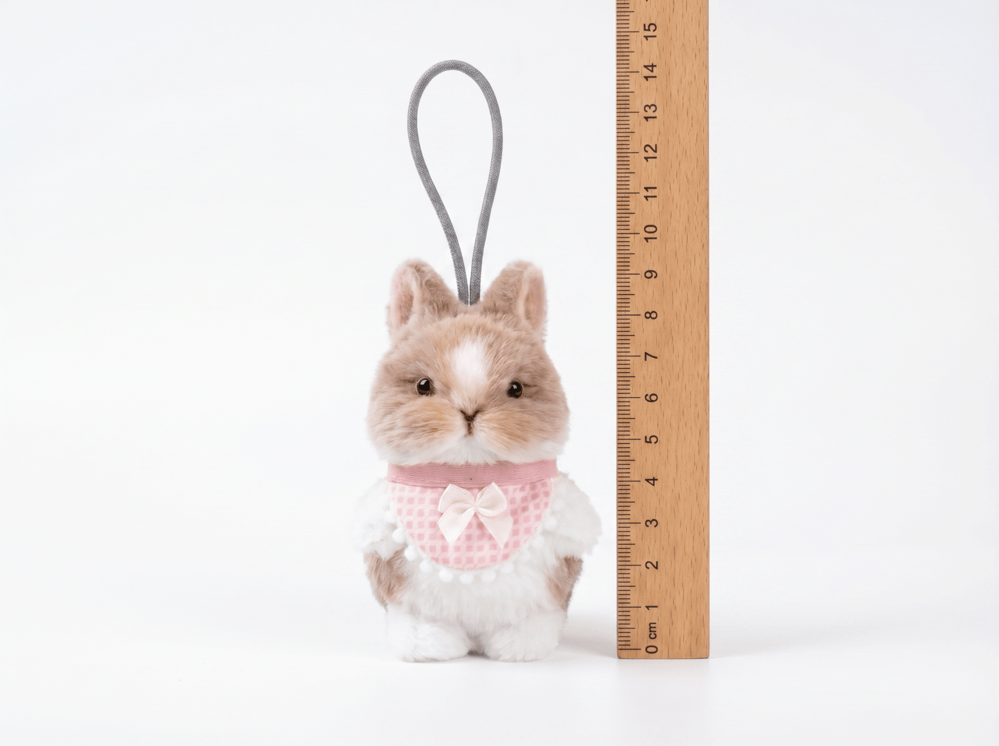 Artisan Handmade Bunny Bag Charm | Custom "Fluffy Ear" Miniature | Plush Rabbit Keychain | Sweet Gift for Bunny Lovers & Easter - Petopia