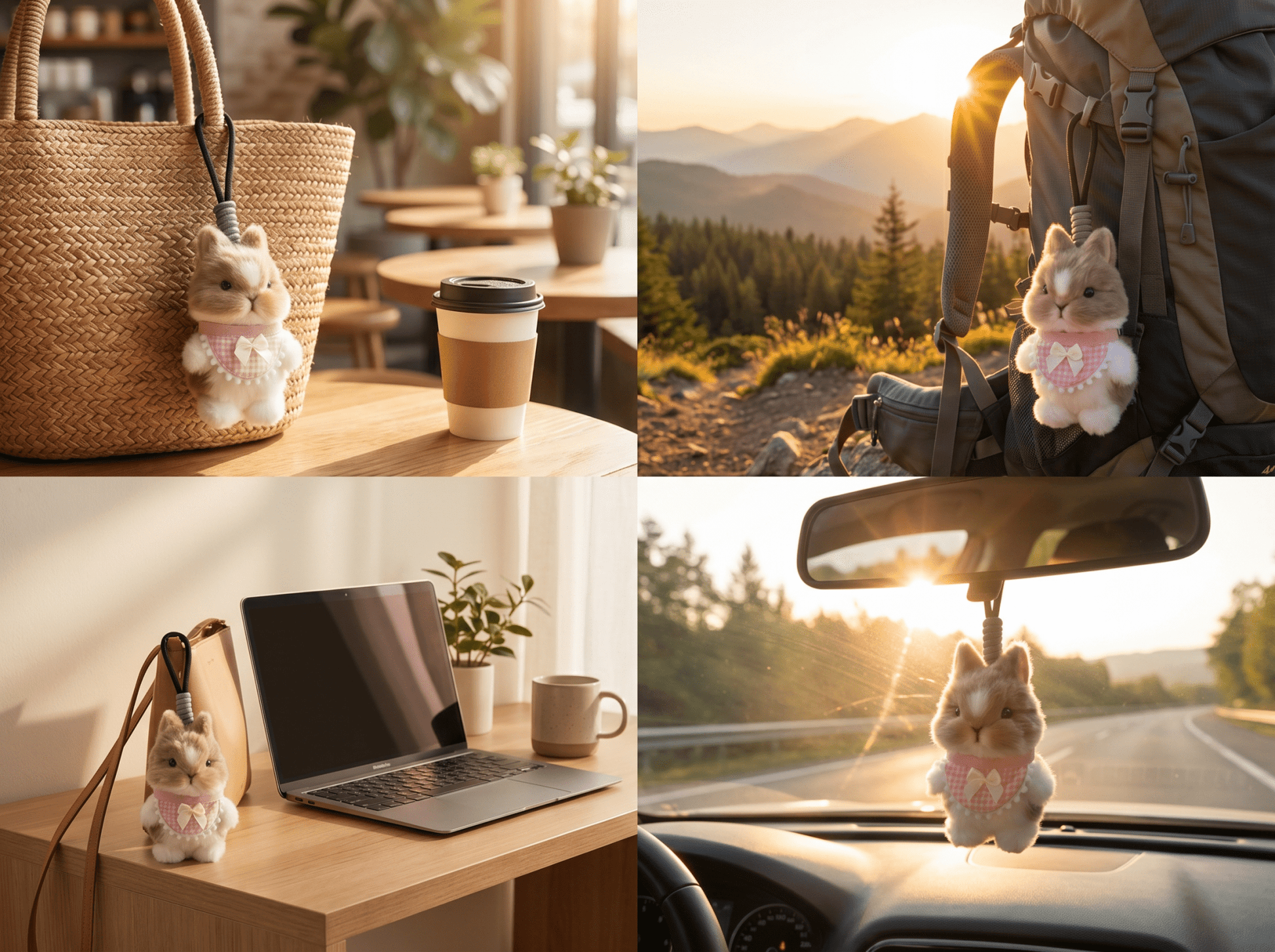 Artisan Handmade Bunny Bag Charm | Custom "Fluffy Ear" Miniature | Plush Rabbit Keychain | Sweet Gift for Bunny Lovers & Easter - Petopia