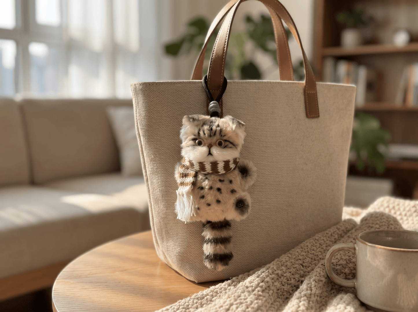 Artisan Handmade Calico Tabby Cat Bag Charm | Custom "Calibi" Miniature Plush | Lucky Feline Keychain | Personalized Gift for Cat Lovers - Petopia