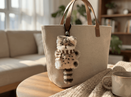 Artisan Handmade Calico Tabby Cat Bag Charm | Custom "Calibi" Miniature Plush | Lucky Feline Keychain | Personalized Gift for Cat Lovers - Petopia
