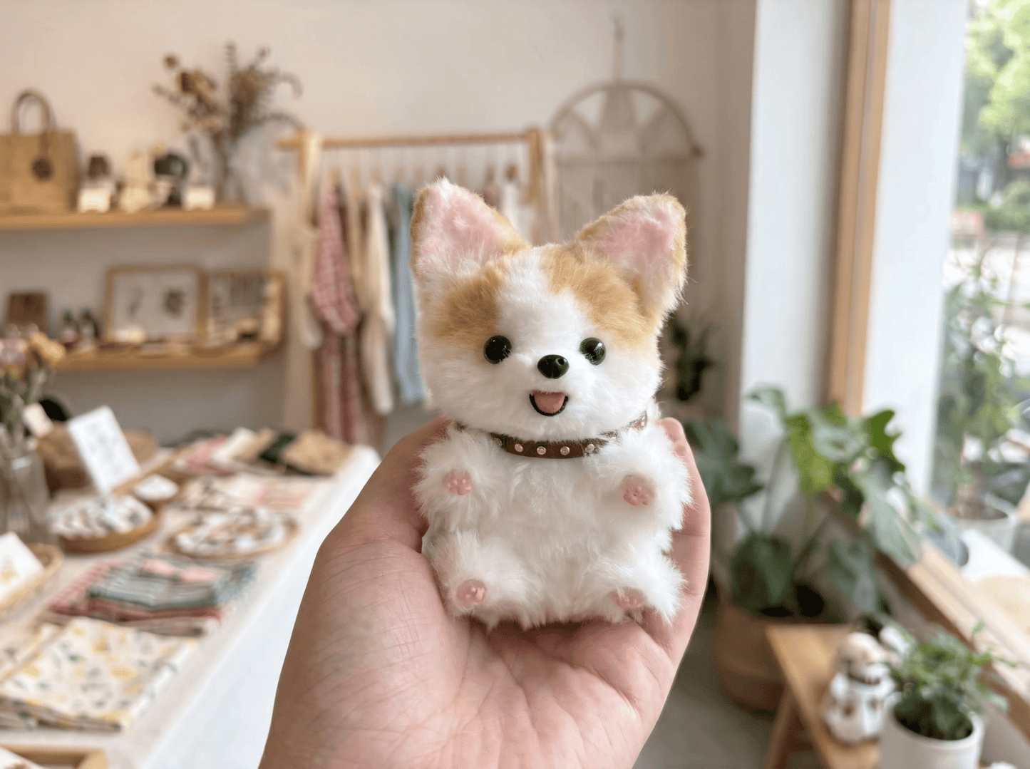 Artisan Handmade Corgi Bag Charm | Custom "Fluffy Butt" Miniature | Plush Dog Keychain | Cheerful Gift for Corgi Lovers - Petopia