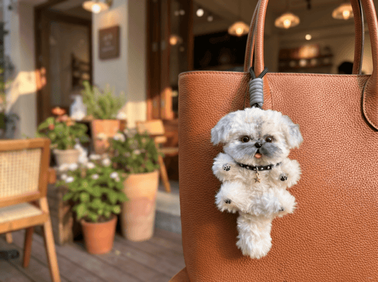 Artisan Handmade French Bulldog Bag Charm | Custom "Pet Couture" Miniature | Plush Frenchie Keychain | Personalized Gift for Dog Lovers - Petopia