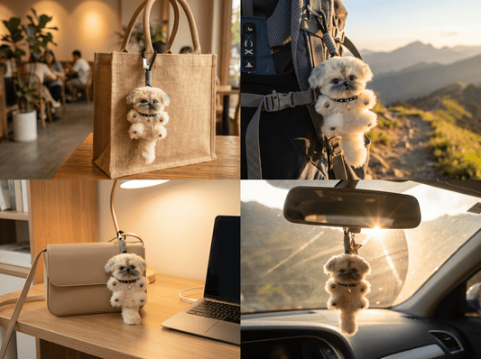 Artisan Handmade French Bulldog Bag Charm | Custom "Pet Couture" Miniature | Plush Frenchie Keychain | Personalized Gift for Dog Lovers - Petopia