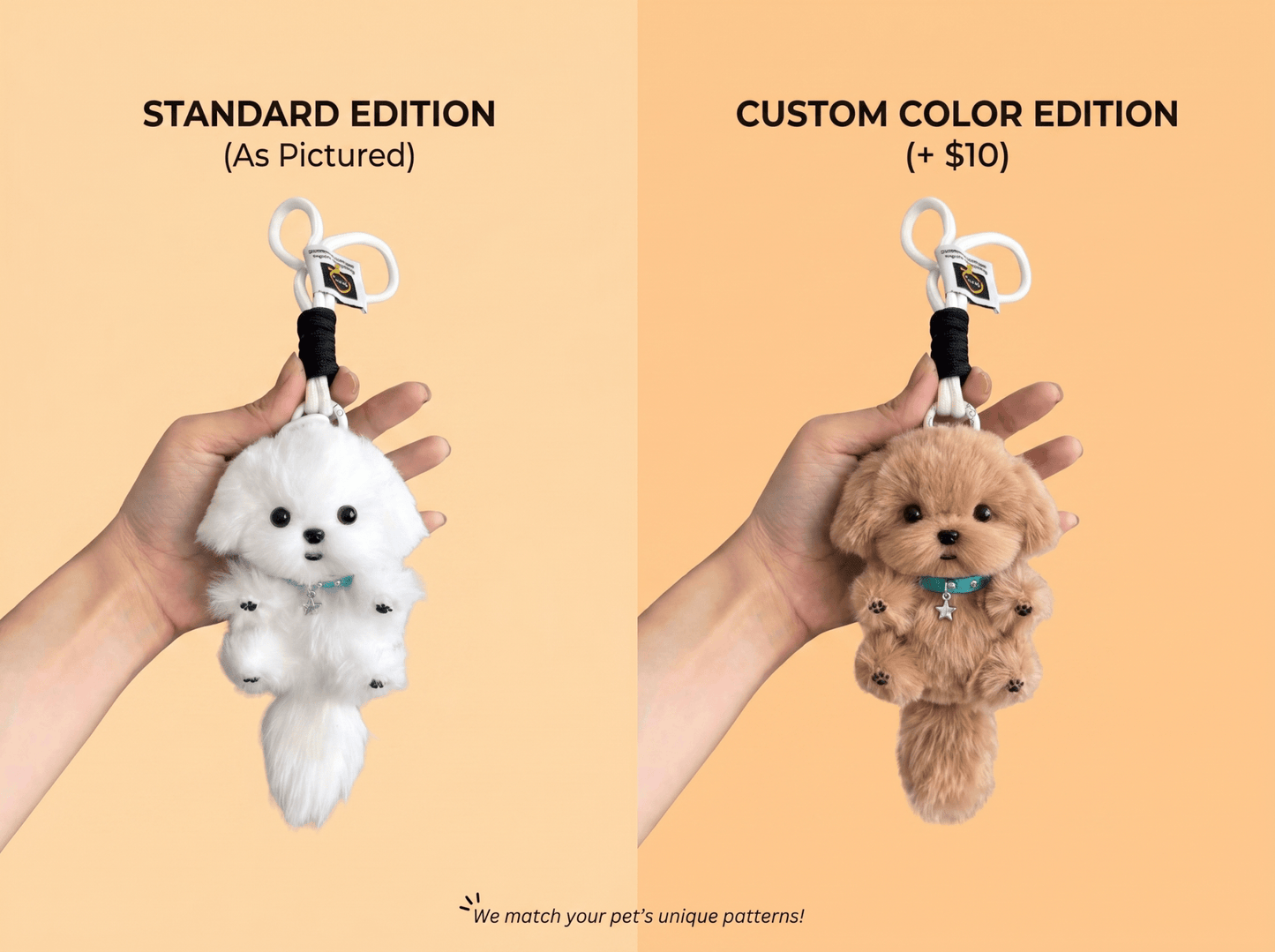 Artisan Handmade Maltese & Shih Tzu Bag Charm | Custom "Teddy Bear Cut" Miniature | Plush Dog Keychain | Heartwarming Gift for Small Breed Lovers - Petopia