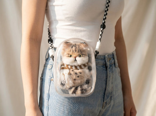 Artisan Handmade Tabby Cat Charm | Custom Plush Personalized Gift for Cat Lovers - Petopia