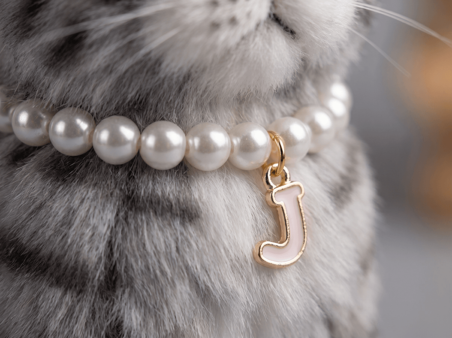 Custom Initial Pearl Necklace|Personalized Gift letter A - Z | Sweet Accessory for Petopia Charms - Petopia