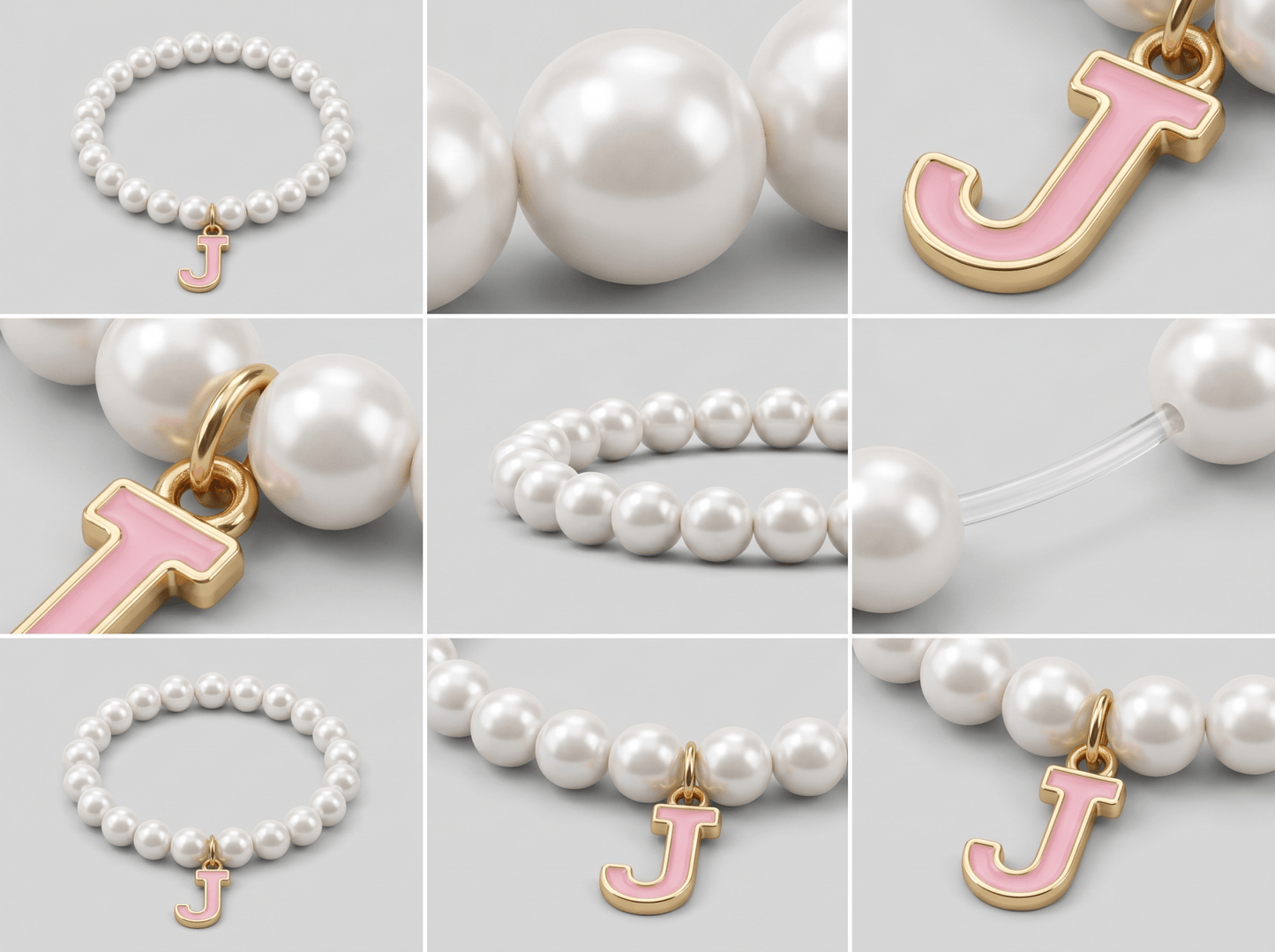Custom Initial Pearl Necklace|Personalized Gift letter A - Z | Sweet Accessory for Petopia Charms - Petopia