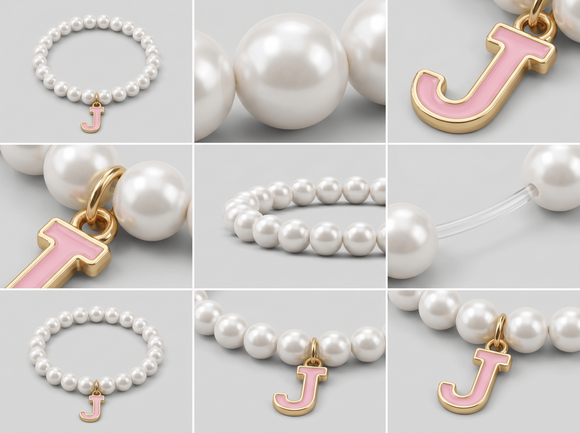Custom Initial Pearl Necklace|Personalized Gift letter A - Z | Sweet Accessory for Petopia Charms - Petopia