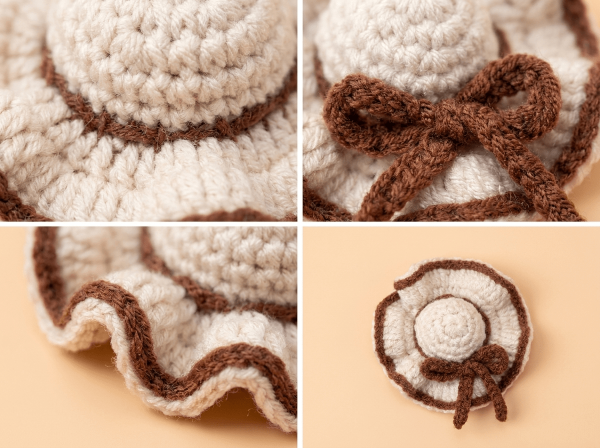 Hand - Knitted Miniature Crochet Hat Accessory | Cozy Summer Style - Petopia