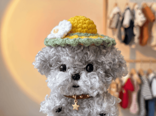 Hand - Knitted Miniature Crochet Hat Accessory | Cozy Summer Style - Petopia