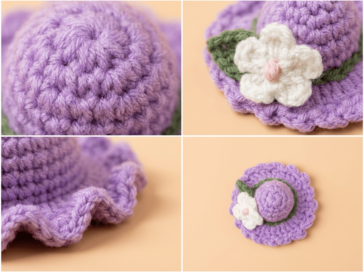Hand - Knitted Miniature Crochet Hat Accessory | Cozy Summer Style - Petopia