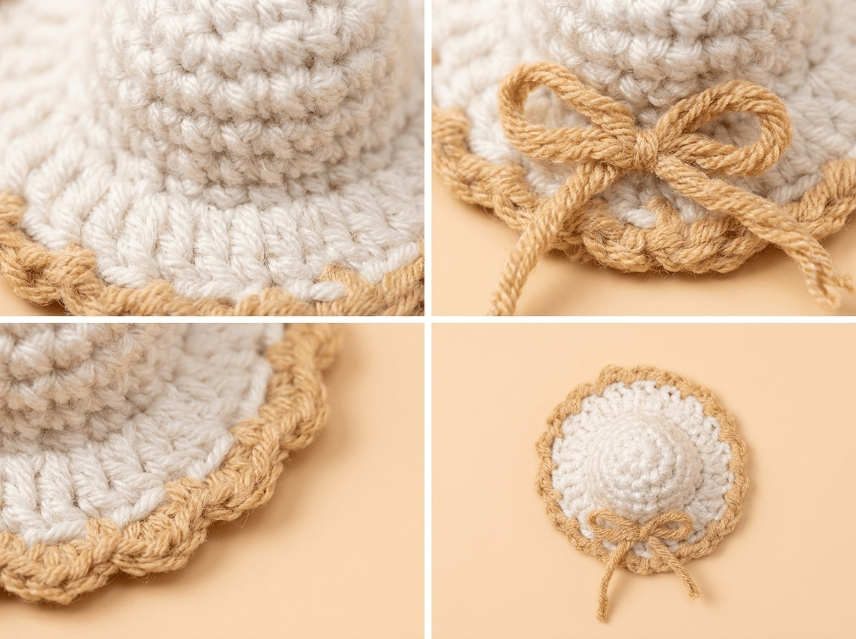 Hand - Knitted Miniature Crochet Hat Accessory | Cozy Summer Style - Petopia