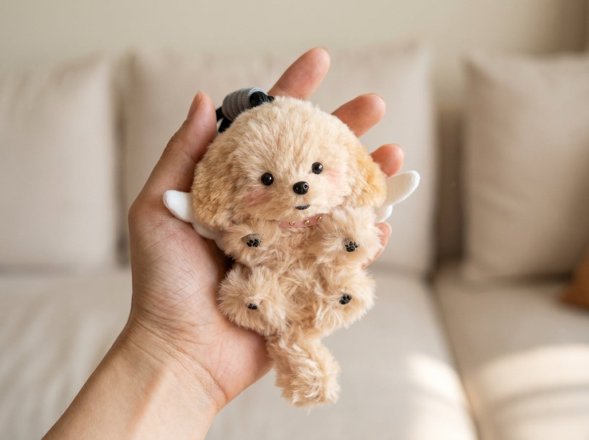 Handmade Golden Retriever Plush Charm: Personalized Memorial Gift for Dog Lovers - Petopia