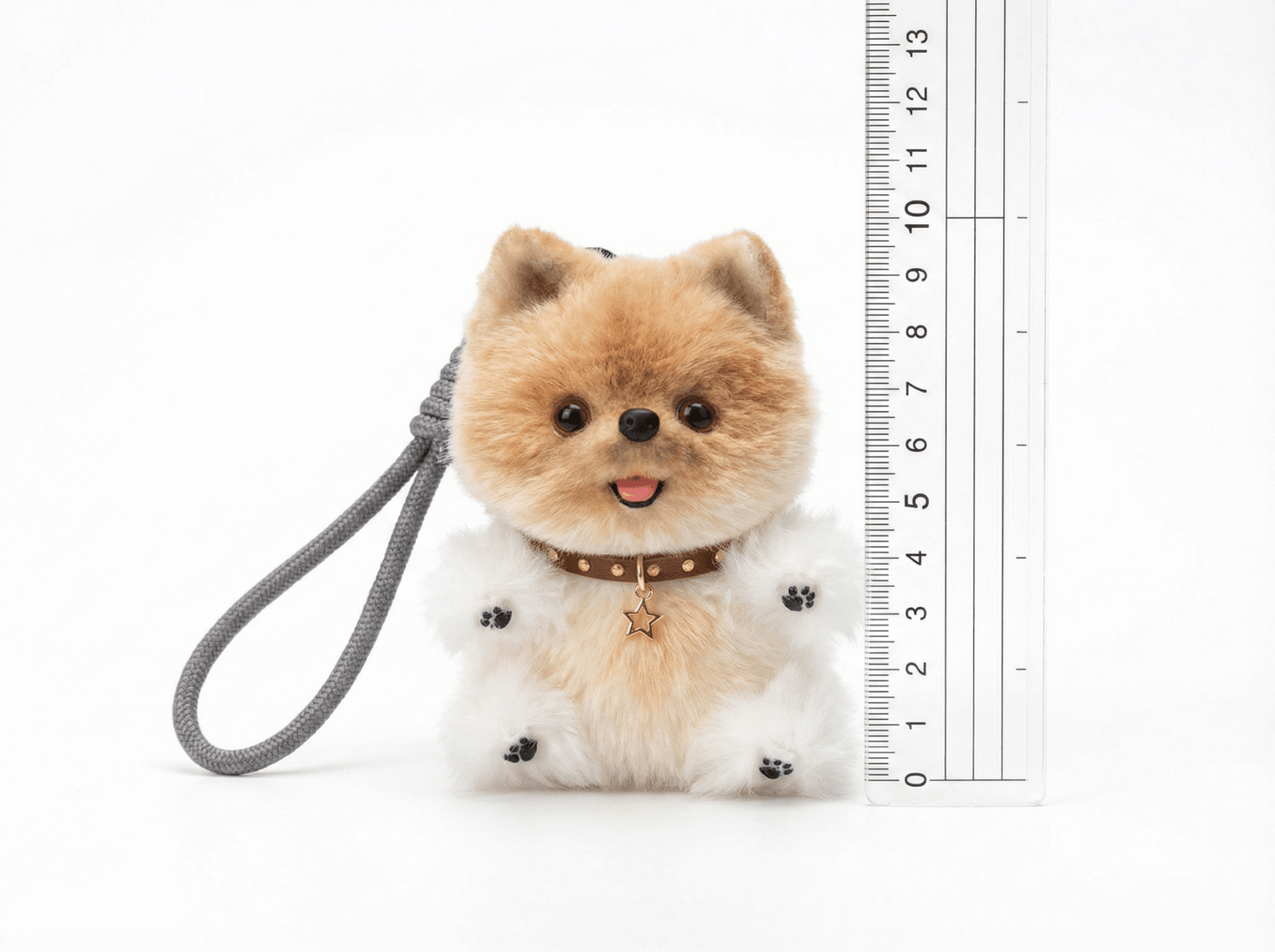 Handmade Pomeranian Bag Charm | Custom Pet Replica Keychain | Plush Animal Accessory | Thoughtful Gift for Dog Lovers - Petopia