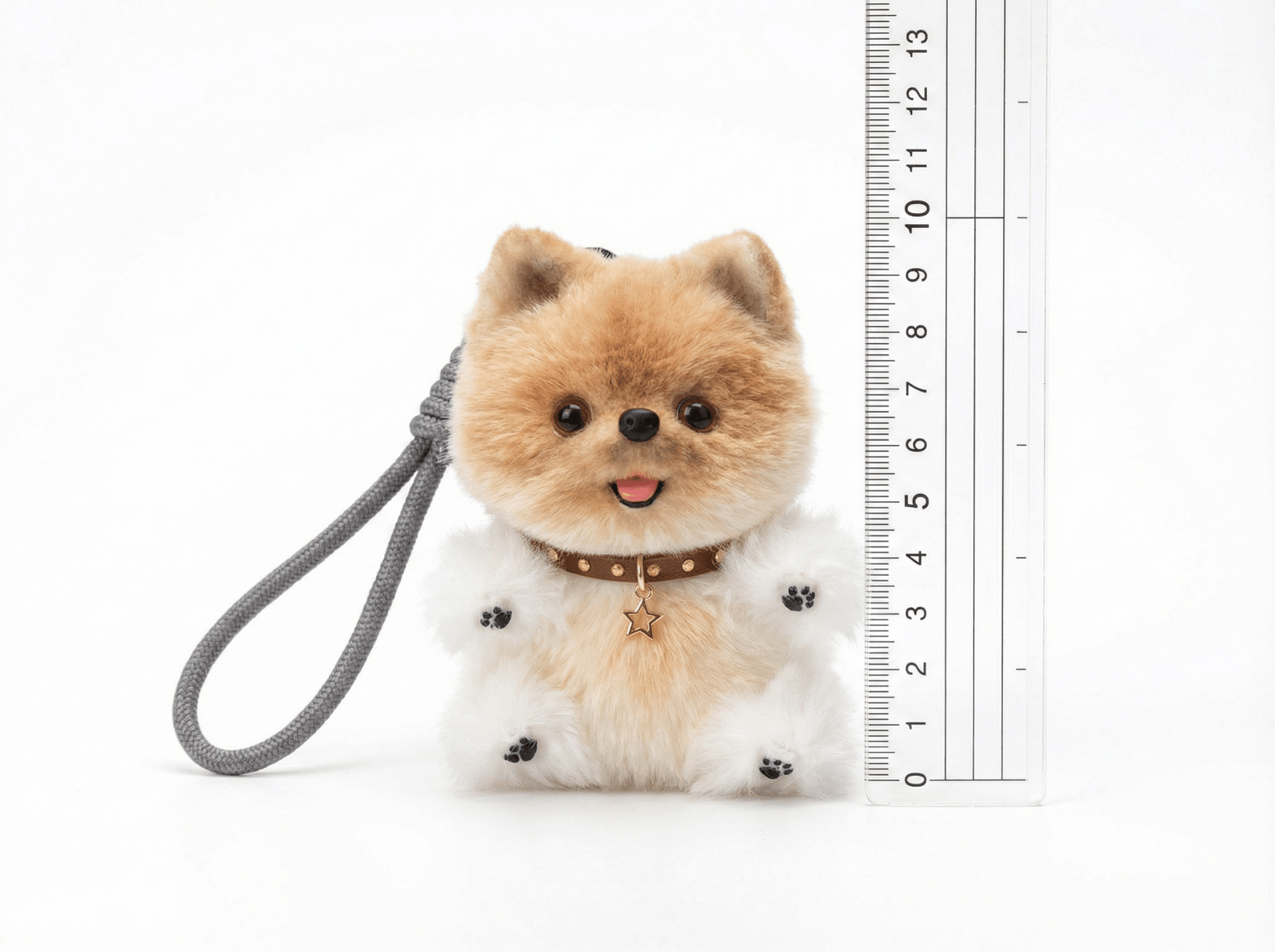 Handmade Pomeranian Bag Charm | Custom Pet Replica Keychain | Plush Animal Accessory | Thoughtful Gift for Dog Lovers - Petopia
